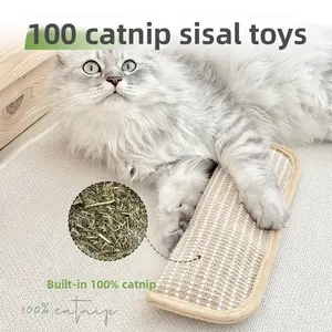 Cat Pillow Catnip Toy Sisal Chew-Resistant Self-Entertainment Cat Scratching Mat Cat Teeth-Cleaning Toy