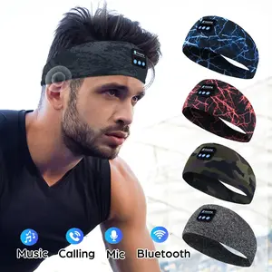 Bluetooth Earphones Sports Headband Elastic Wireless Headphones Music Sleeping Eye Mask Wireless Bluetooth Headset Yoga Headband