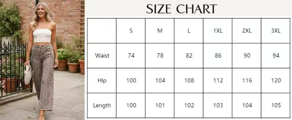 Women's Brown Leopard Print High Waist Jeans, Wide Leg Raw Hem Straight Leg Denim Pants, High Rise Cheetah Print Non-Stretch Bottoms, Perfect for Daily Casual, Street Style & Night Out, Trendy Animal Print Denim