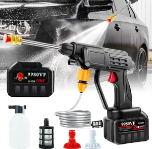 Cordless Pressure Washer Gun, Foam Cannon, Car Wash Tool,18000 Mah Battery Powered Pressure Washer Portable, Cordless Power Washer 500 PSI High Pressure Water Gun, Portable Pressure Washer for Car, Home & Garden Watering