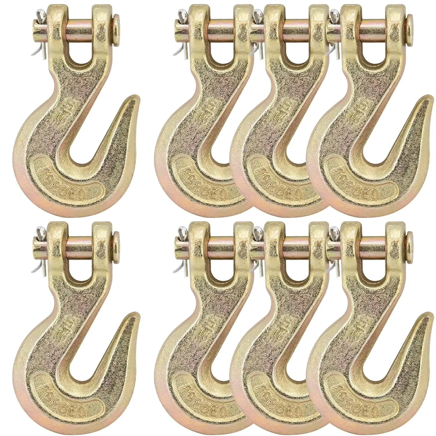 5/16" Clevis Grab Hooks, 8 Pack Heavy Duty Chain Hook