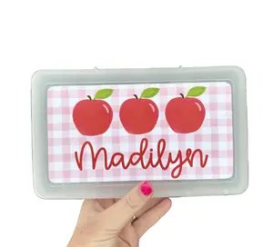 Personalized Apple Pencil Case - Office Stationery, Back-to-School Gift for Students
