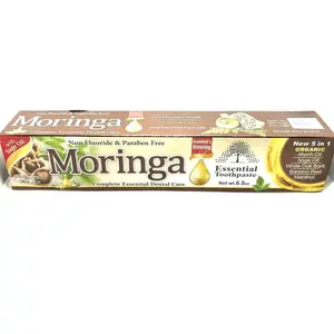 Essential’s Blessing Moringa Toothpaste 5-in-1 Organic | Fluoride Free 6.5oz