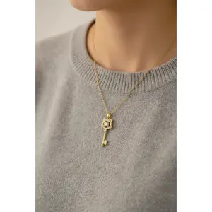 Cat Key Pendant Necklace