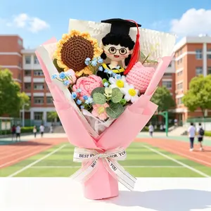 Elegant Graduation Gift Stuffed Bouquet, Perfect Home Decor Accessory, Ideal for Grad Photoshoots, Warm Friendship Present