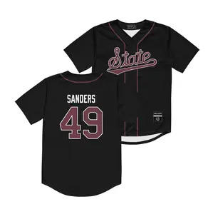 Mississippi State Mississippi State Baseball Black Jersey  - Gatlin Sanders