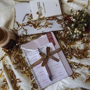 Bible Study Essentials Bundle | Christian Gift Set for Women | Notebook, Bible Tabs, Scripture Pen & Bookmark | Faith Stationery