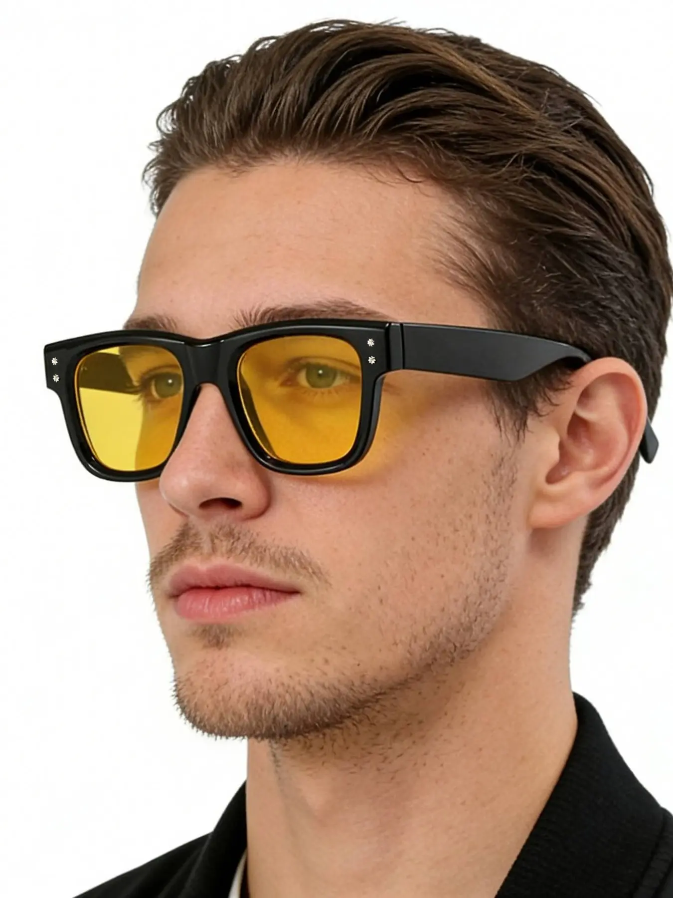 Men's Casual Fashion Plain Square Sunglasses, Compact Simple Design, Perfect Gift, Essential Daily Accessory, Uv100 Protection, Trendy Square Sunglasses, Sun Protective Sunglasses
