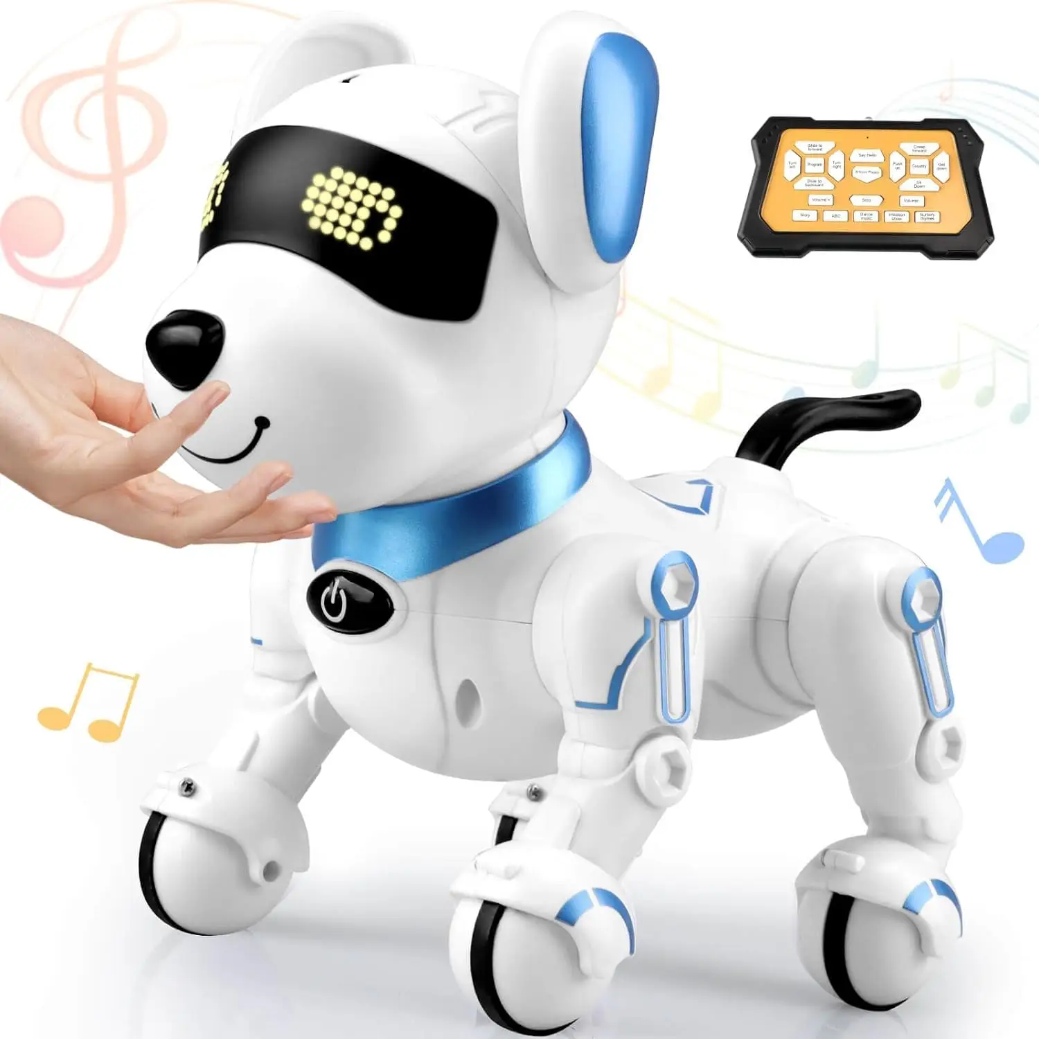 Remote Control Robot Dog Toy, Interactive RC Dog Robot Toys for Kids, Programmable Smart and Dancing Robot Toy, Imitates Animals Mini Pet Dog Robot wi