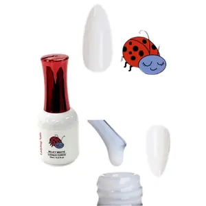 MILKY WHITE GEL POLISH 15ml BY Ladybug Nail Products Translucent Gel Polish Sheer Neutral Natural Light Milky
