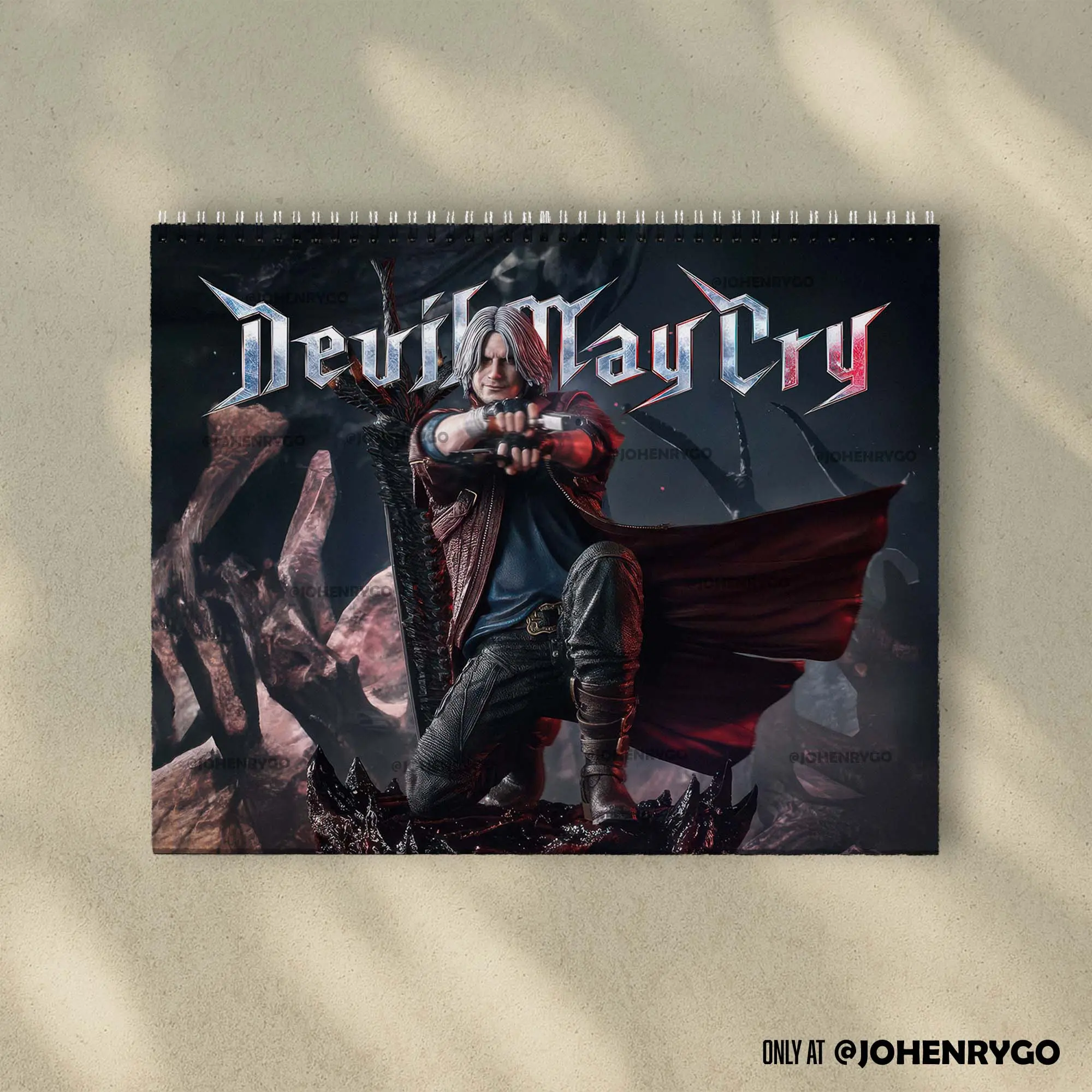 2027 Calendar, A Year Of Dante DMC - DMC Game, Daddy Dante DEVlL MAY CRY Merch for Fan| Home Decor, Office Decor-New Year Fan Gift, Unique Holiday Gift