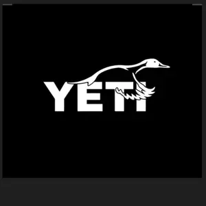 Yeti Duck Vinyl Decal - Simple Design Featuring Duck in Flight.