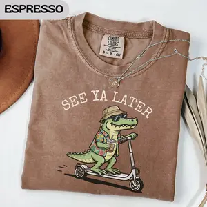 Comfort Colors See Ya Later Gator Scooter Summer Shirt, Last Day of School Teacher Tee, Comfort Colors, Matching Teacher Team Tee, Last Day of School Shirt - ShamCren