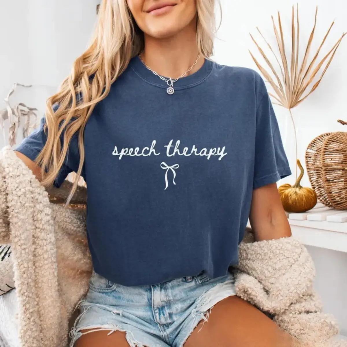 SLP T-Shirt, Coquette Bow Speech Therapist T-Shirt, Springtime SLP T-Shirt, Easter Speech Therapy T-Shirt, Floral Speech