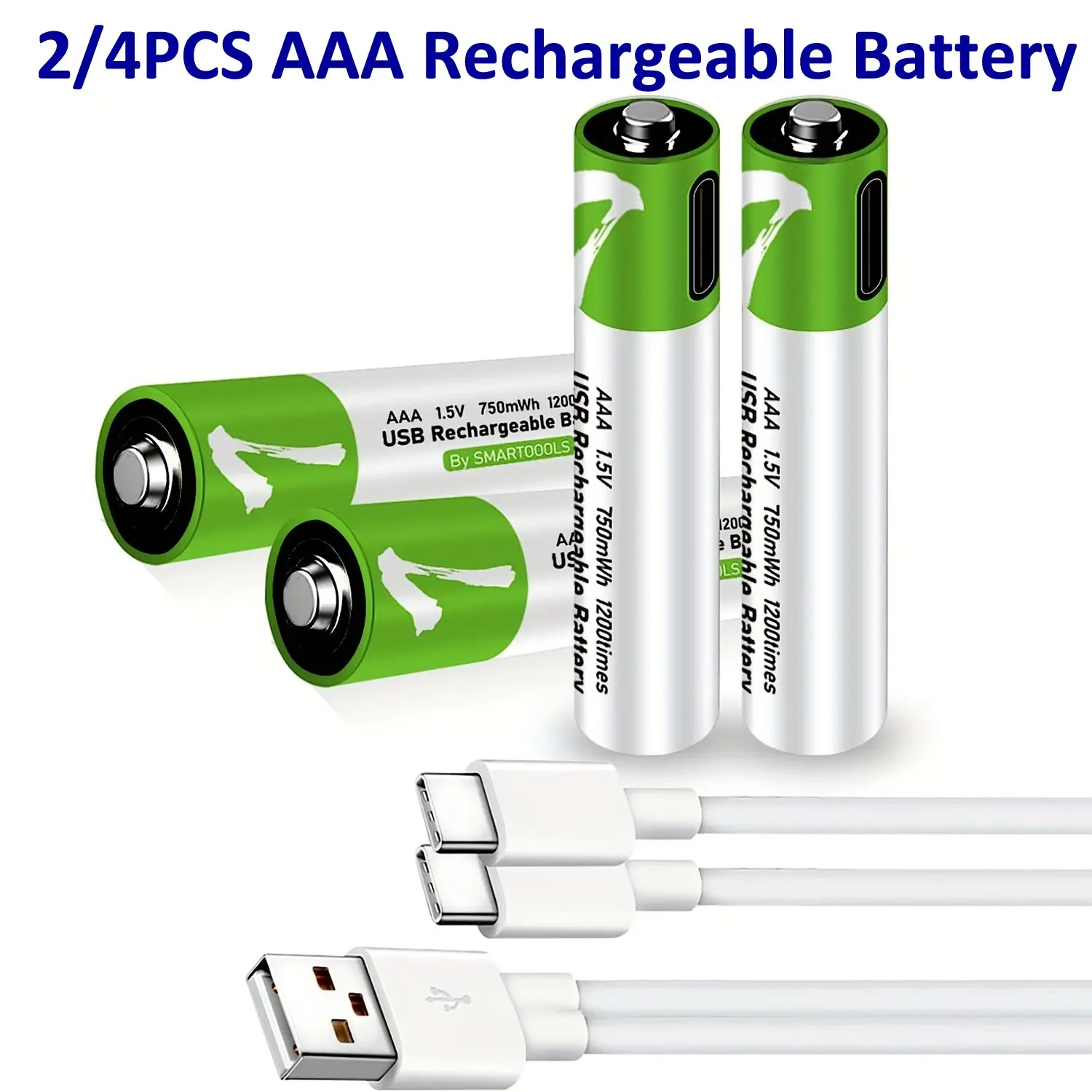 1.5v Aaa 3000mah Lithium Ion Battery, USB Fast Charging, High Capacity, Long Lasting Power, Ideal for Toys, Keyboards, Mice