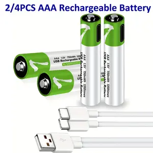 1.5v Aaa 3000mah Lithium Ion Battery, USB Fast Charging, High Capacity, Long Lasting Power, Ideal for Toys, Keyboards, Mice