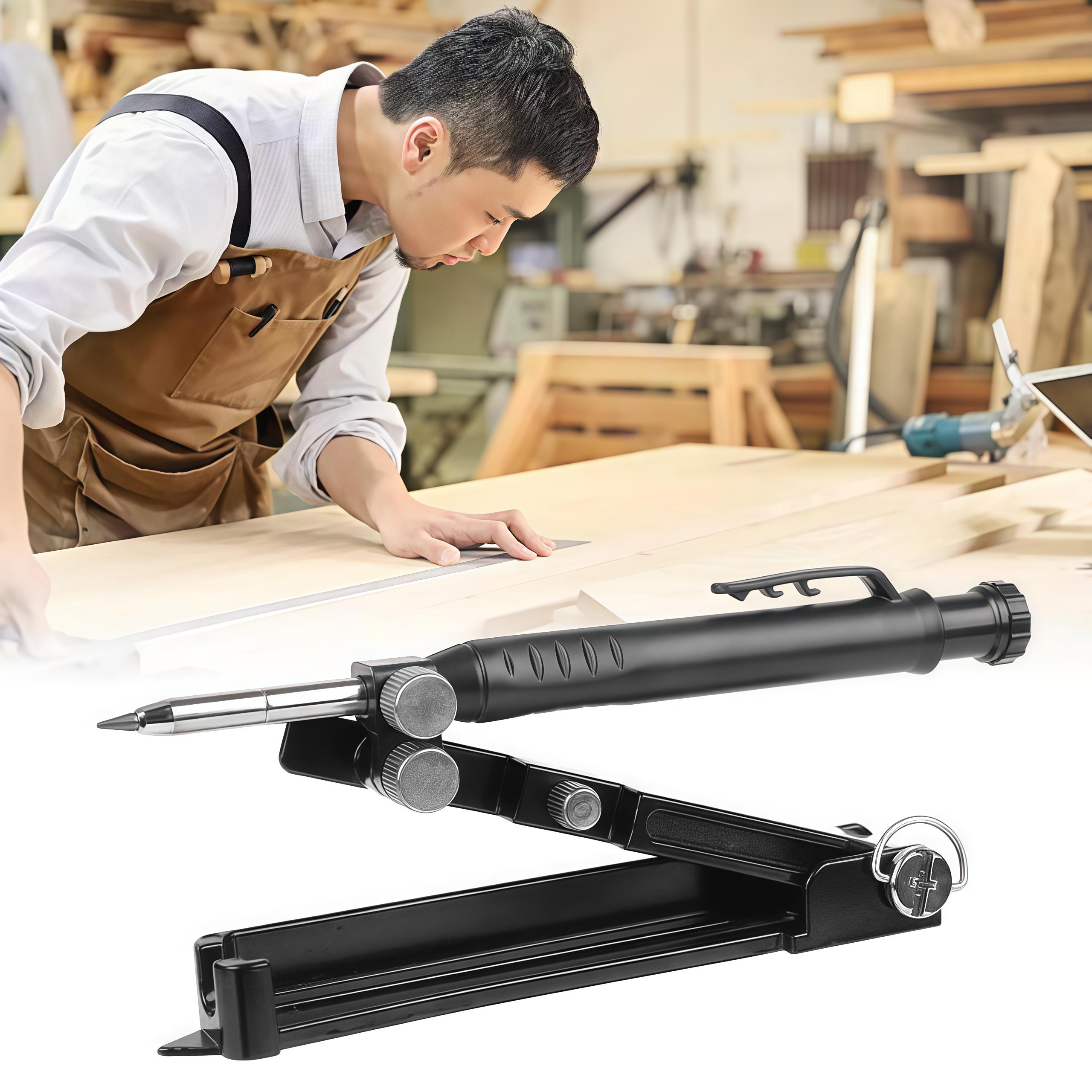Multi-function Scribing Tool,Aluminum Alloy Construction Pencil with Deep Hole Pencil,Precision Woodworking Measuring & Marking Tool for DIY,Carpentry,Cabinets