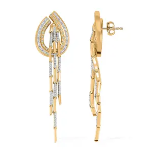 Clarte Prima Collection Moissanite 1.00 ctw Earrings in 14K Yellow Gold Over Sterling Silver Christmas Gifts