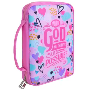 Bible Cover Case for Women Girls Kids Bible Case Large Bible Tote Bag with Handle Bible Journaling Supplies for Kids Bible Cover for Bible Study Accessories Supplies