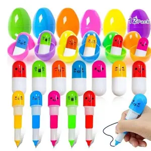 12‑Pack Easter Basket Stuffers – Novelty Pen Filled Easter Eggs with Toys, Party Favors for Kids & Toddlers, Fun Egg Fillers, Classroom Gifts