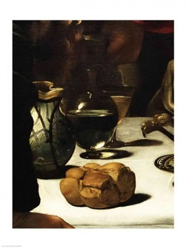 Posterazzi BALXCF263501LARGE The Supper at Emmaus Detail 1601 Poster Print by Caravaggio - 24 x 36 in. - Large