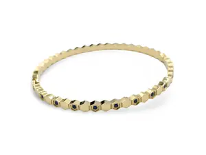BLUE Honey Bangle - Honeycomb Design
