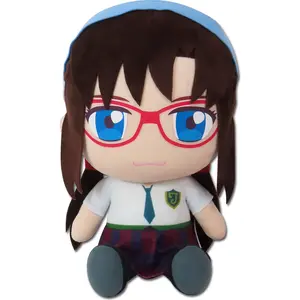 Evangelion New Movie- Mari Makinami (School Uniform) Sitting Plush 12"H
