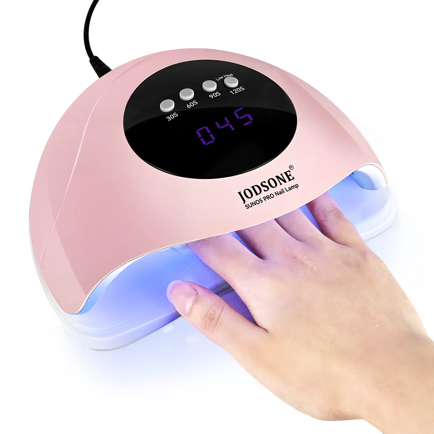 JODSONE Quick U V LED Nail Lamp with 4 Timer Settings Auto Sensor Nail Dryer Pink JODSONE Quick U V LED Nail Lamp with 4 Timer Settings Auto Sensor Nail Dryer Pink