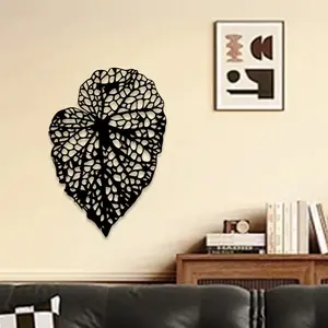 1pc Giant Leaf Metal Wall Art, Giant Leaf Statue Mural, Perfect for Botanical Conservatory, Greenhouse, Nature Study Room Decor, Mother's Day Decor, Ideal Gift for Mothers,Perfect For Halloween/Christmas/Easter decor.