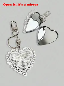 Fashionable, exquisite, versatile and personalized pendant, niche design love lace bow bag accessories, sweet temperament, lightweight daily keychain, suitable for shopping, dating, daily commuting and work