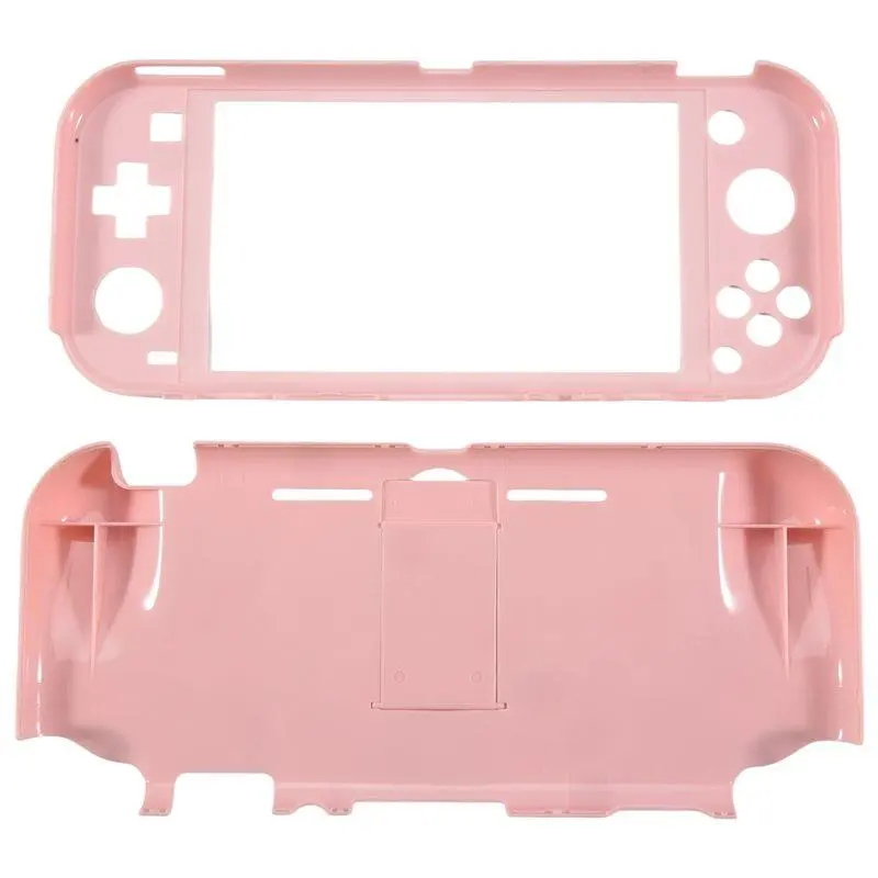 Pink Hard Cover Shell with Kickstand & Grip for Nintendo Switch Lite Handheld Device