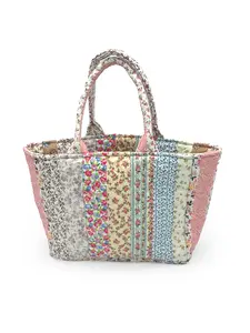Paige Patchwork Stripe Quilted Handbag