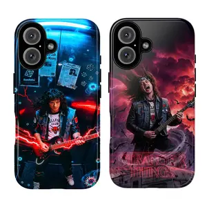 Stranger Things Eddie Munson Guitar Hero Phone Case Duo, Club Rock Fantasy Vibes, Play Now Aesthetic Gift, iPhone 17–11 Pro Max Plus X, Galaxy S25–S21 Ultra
