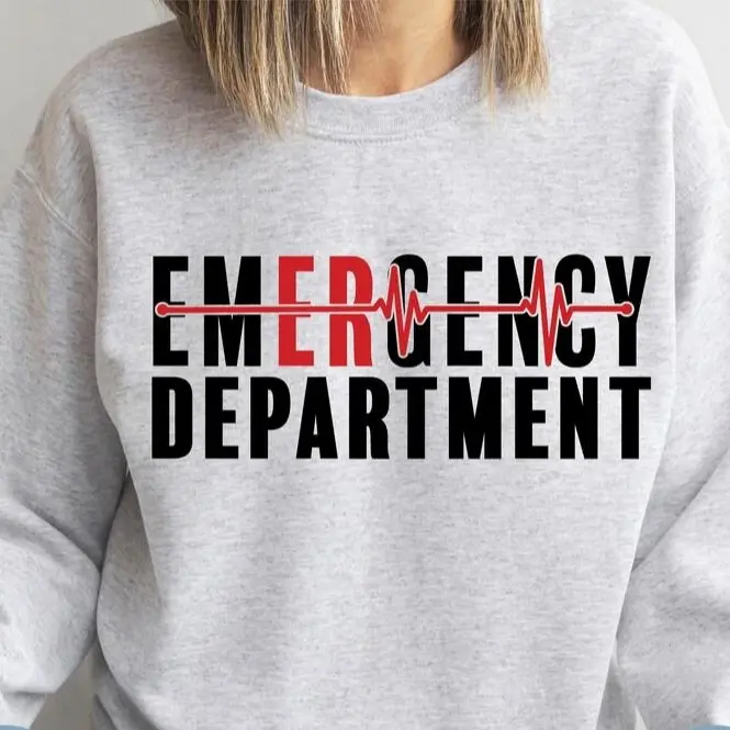 Emergency Department Nurse Sweatshirt/T-Shirt, ER Nurse Graphic Tee, Emergency Room Nurse Shirt, RN Healthcare Worker Gift, Nurse Life Outfit