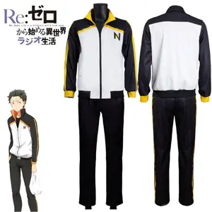 Anime Re: Zero Kara Hajimeru Isekai Seikatsu Natsuki Subaru Costume Cosplay Hoodie Set Halloween Party Sportswear Uniform Suit.