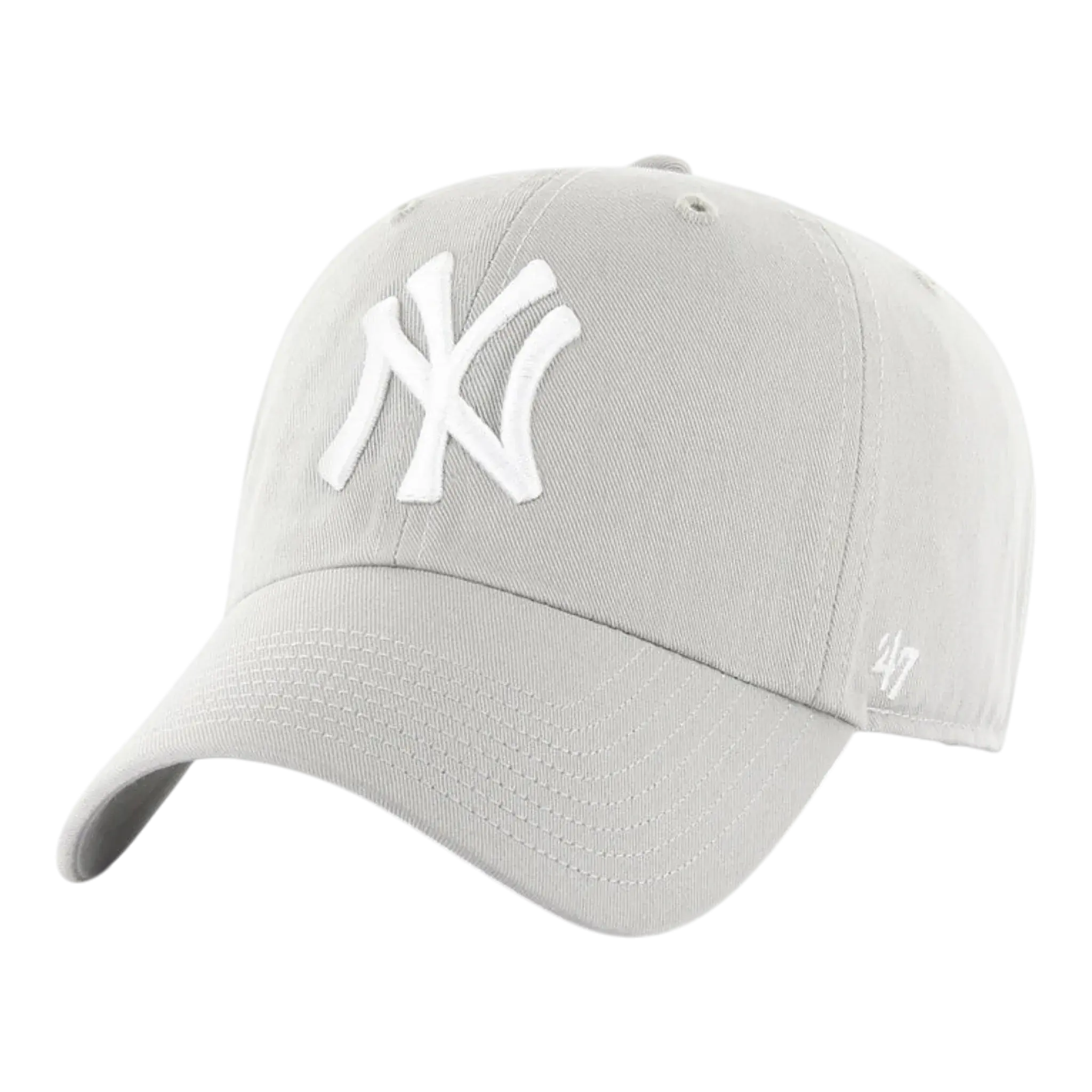 47 Brand Clean Up New York Yankees Strapback in Gray | Adjustable Cap