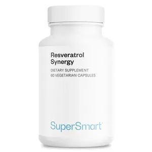 SuperSmart Resveratrol Synergy (Advanced Formula) - High Potency Antioxidant - Resveratrol Supplement | Non-GMO & Gluten Free - 60 Vegetarian Capsules