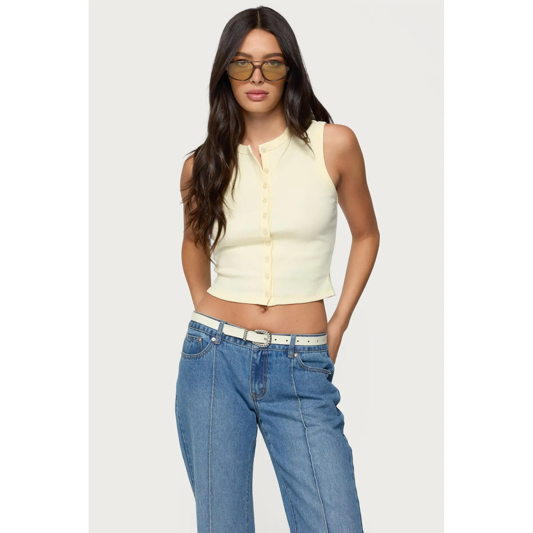 Basel Button Up Tank Top