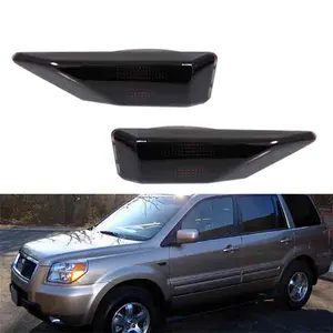2PCS Smoked Lens Front Bumper Side Marker Light Lamps Housings For Honda Pilot 2006 2007 2008 Replace OEM 34301-S9V-A01