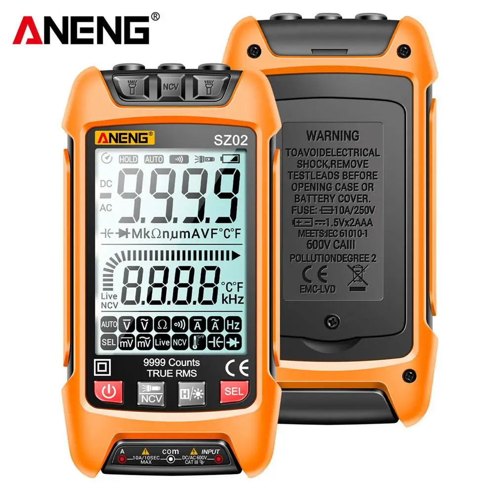 Digital Smart Multimeter, Digital Multimeter with LCD Display, Handheld Multimeter for Home Use