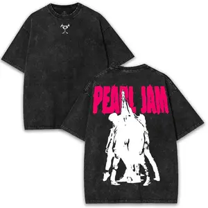 Vintage Pearl Jam 1991 Graphic Tee – Double-Sided Print on Thick 260GSM Fabric, Oversized Washed Streetwear Top for Effortless Retro Style