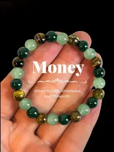 Crestjewels Onyx Tiger Eye Bracelet, Attracts Wealth and Prosperity, Amethyst Crystal Lucky Charm, Exquisite Bracelet, High-Quality Bracelet