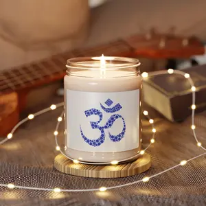 Meditation Soy Candle 9oz Eco-Friendly Candle with Om Symbol for Mindfulness Gift, Yoga Decor & Relaxation Freshener Scented Cozy
