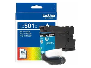 Brother Genuine LC501C Standard Yield Cyan Ink Cartridge