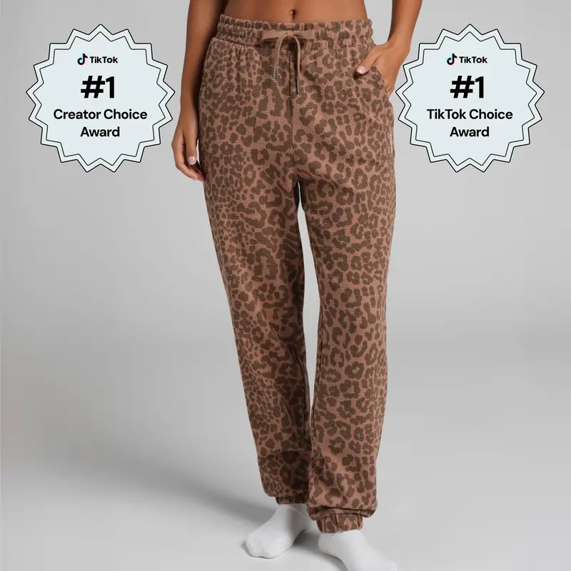 Comfrt | Waffle Lounge Jogger | Soft Waffle Knit Tapered Jogger Pants