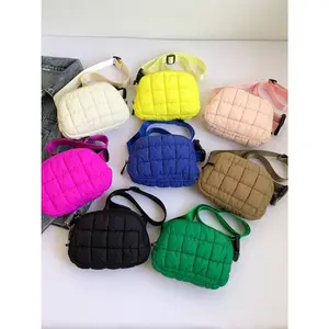 Bubble Texture Adjustable Strap Crossbody Bag
