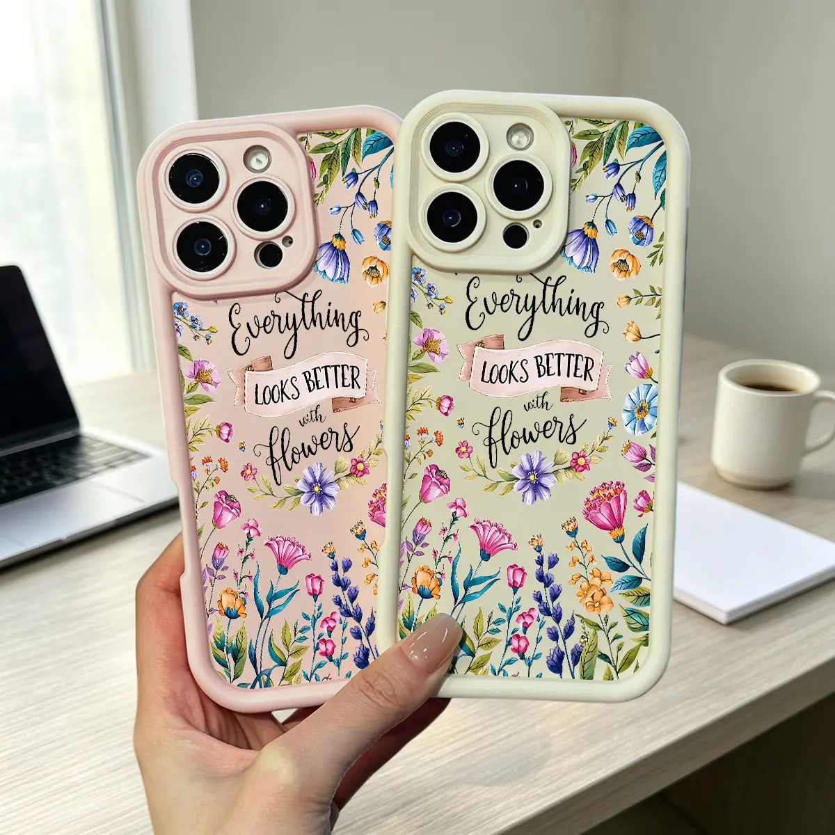 Phone Case: Colorful Garden Pattern Shockproof TPU Protective Case for Accessory Name iPhone 17 16 15 14 13 12 11 PRO MAX PLUS 17AIR 16E 17E 13mini 12mini XSMAX X XS Samsung S26 S25 S24 S23 S22 S21 ULTRA PLUS A54 A53 A52 Full Coverage Heavy Duty Guard
