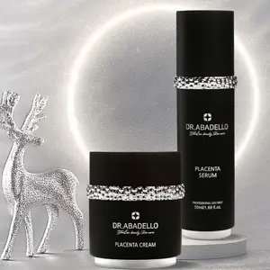 DR.ABADELLO Placenta Serum + Cream Fermented Deer Placenta Extract for Skin Renewal Firmness Elasticity Boost with Natural Peptides & Growth Factors