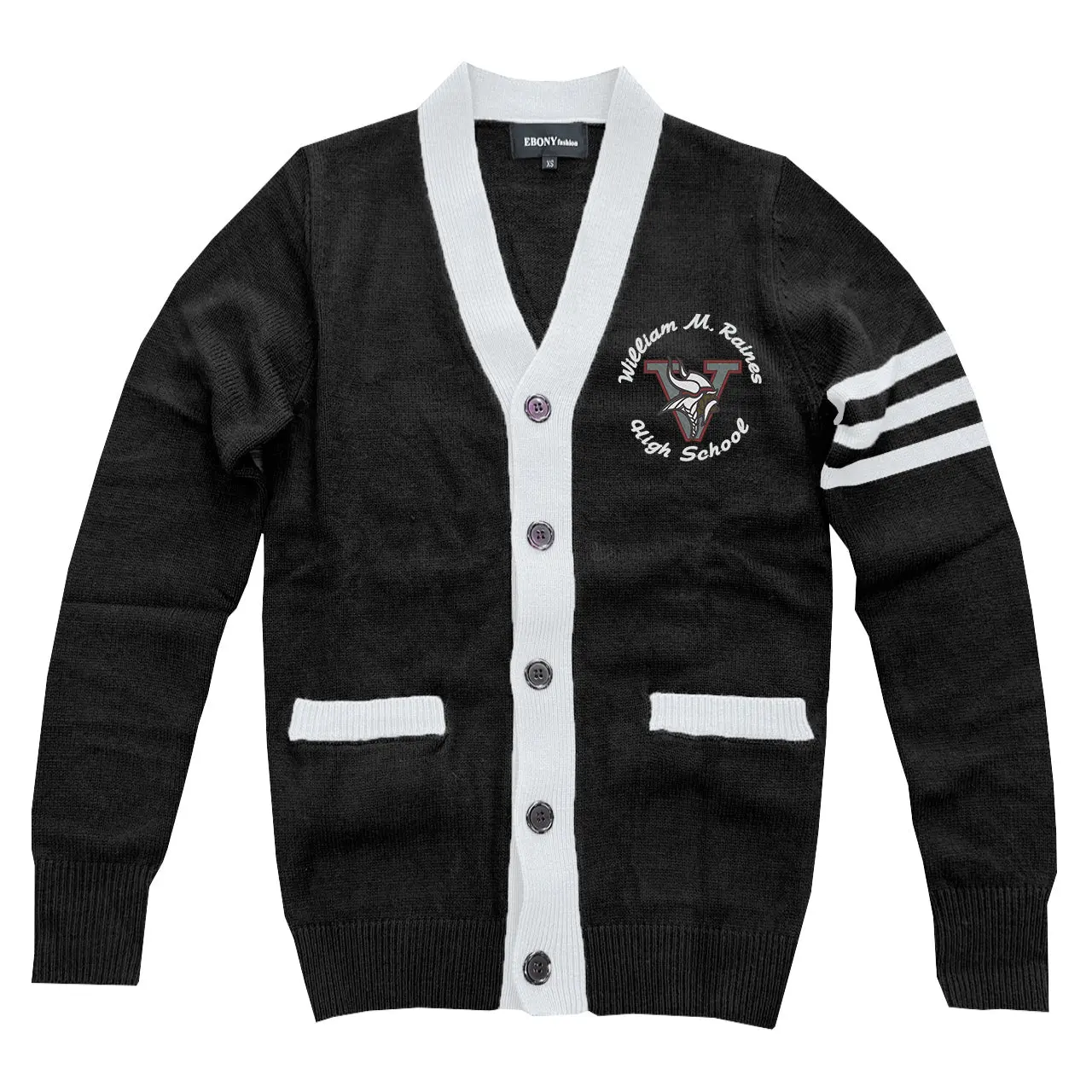 William M. Raines High School Varsity Cardigan Black