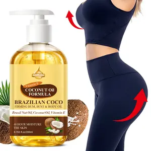 Brazil Nut Firming Body Oil 200ml | Coconut Oil + Jojoba Oil + Collagen Peptides, Firms, Moisturizes, and Brightens | Refreshing, Lightweight and Non-Greasy, Creates a Perfect Curve